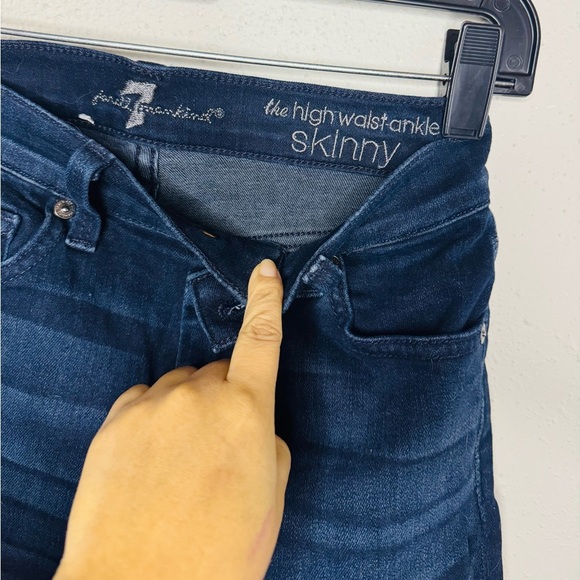 7 for all mankind high waist ankle skinny size 24 - Picture 3 of 10